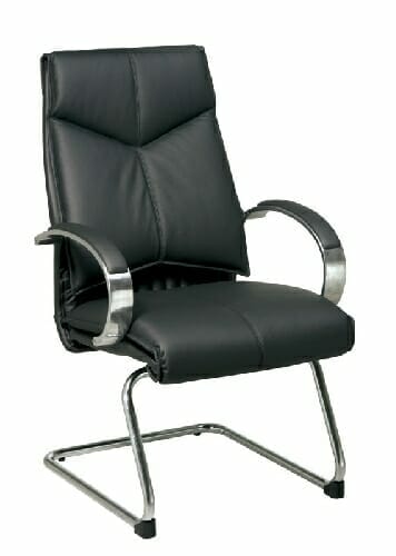 Deluxe Black Leather Guest Chair #8205New Chairs | Dallas Cubicle Depot guest chair