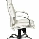 white leather chair