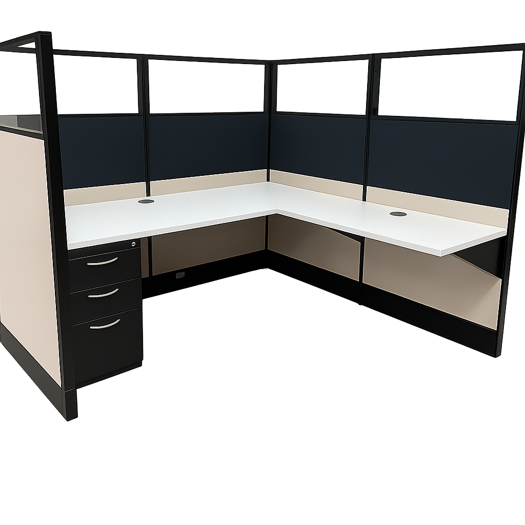 X Cubicle With Glass Inch Panel Height - Cubicle Depot