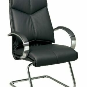 Deluxe Mid Back White Leather Chair
