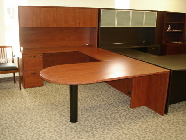 Laminate Desk Cherry Finish - Image 2