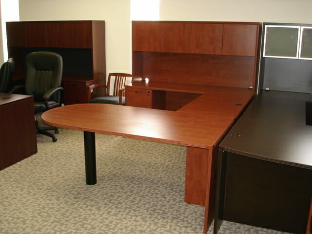 Laminate Desk Cherry Finish - Image 3