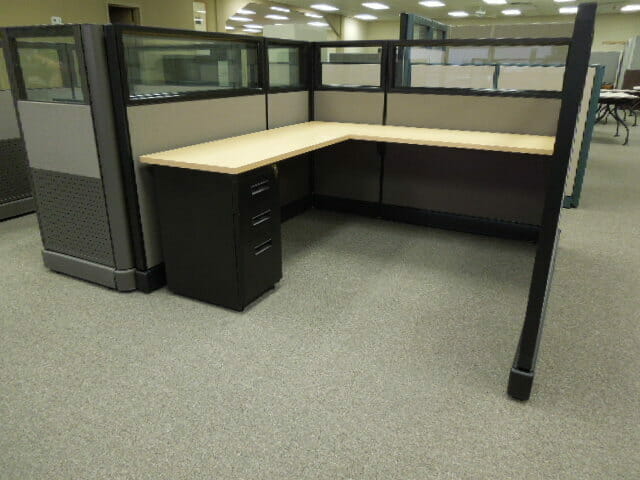 Herman Miller Used 6x6 Office Cubicles with Glass Stacker - Image 5