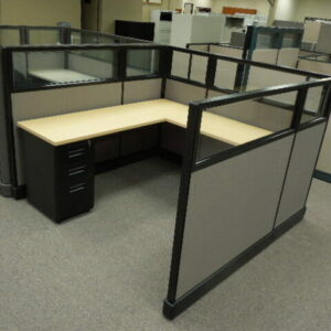 Herman Miller Used 6x6 Office Cubicles with Glass Stacker