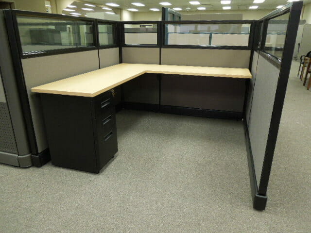 Herman Miller Used 6x6 Office Cubicles with Glass Stacker - Image 3