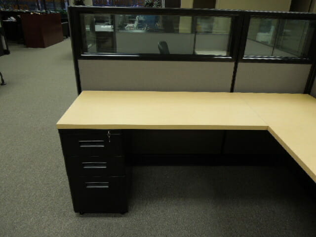 Herman Miller Used 6x6 Office Cubicles with Glass Stacker - Image 4