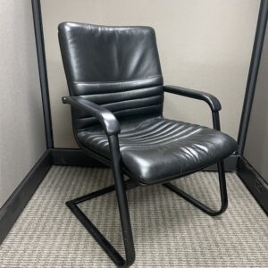 Black Leather Guest Chair