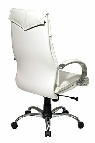 ProLine 7270 Deluxe High Back Executive White Leather Chair - Image 3