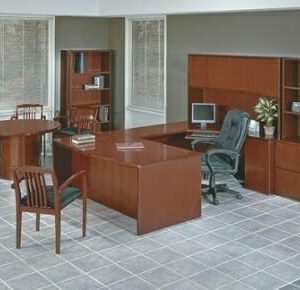 Studio Series Desk Set and Office Furniture-Cherry Finish